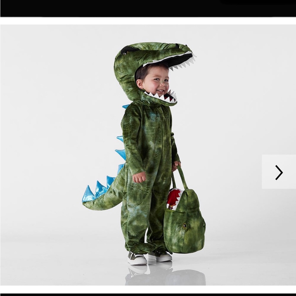 LIKE NEW pottery barn glow in the dark/ light up dinosaur costume